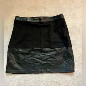 NWT Leather & Spandex Skirt